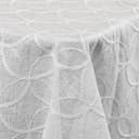 DecoHomeTextil Tischdecke Decorativo In Lino Organza Leinen Weiß Stickerei Bild 2
