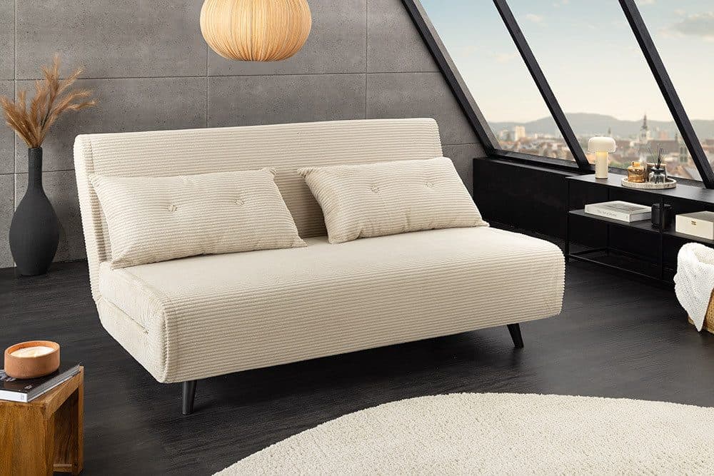 riess-ambiente Relaxsessel SMART MULTIFUNCTION Beige Cord mit Bettfunktion - Bild 2