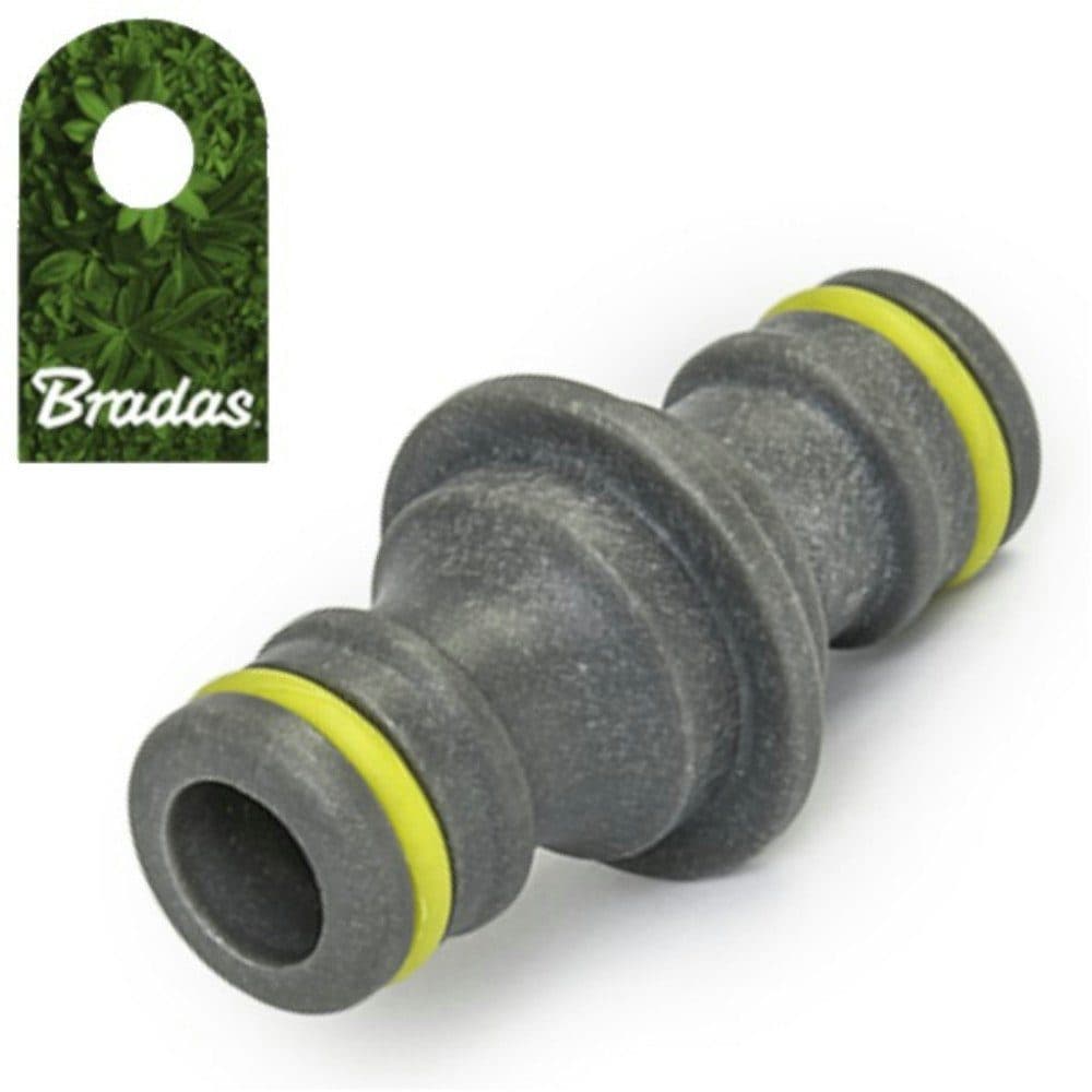 Bradas Schlauchnippel für Schnellkupplungen Graphit PVC