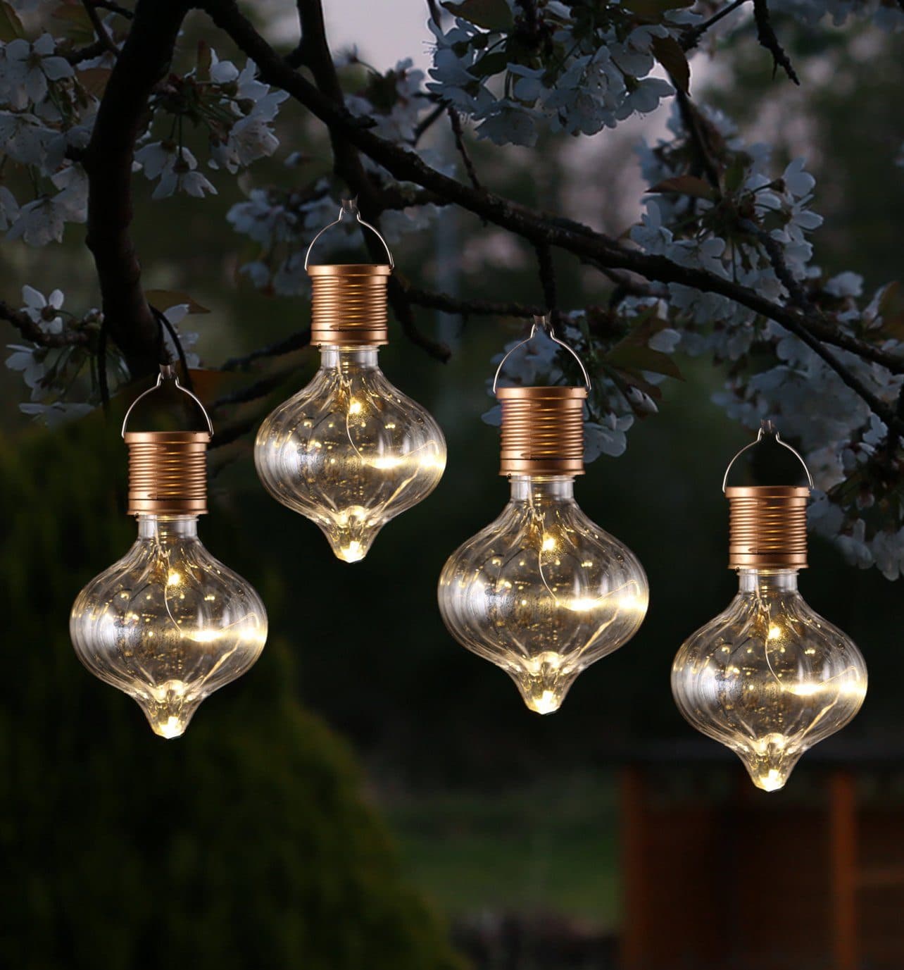 MARELIDA LED Solarleuchte 4er Set Transparent Warmweiß - Bild 2