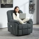 HOMCOM Relaxsessel Fernsehsessel mit Liegefunktion Wärmefunktion Massagesessel Bild 2