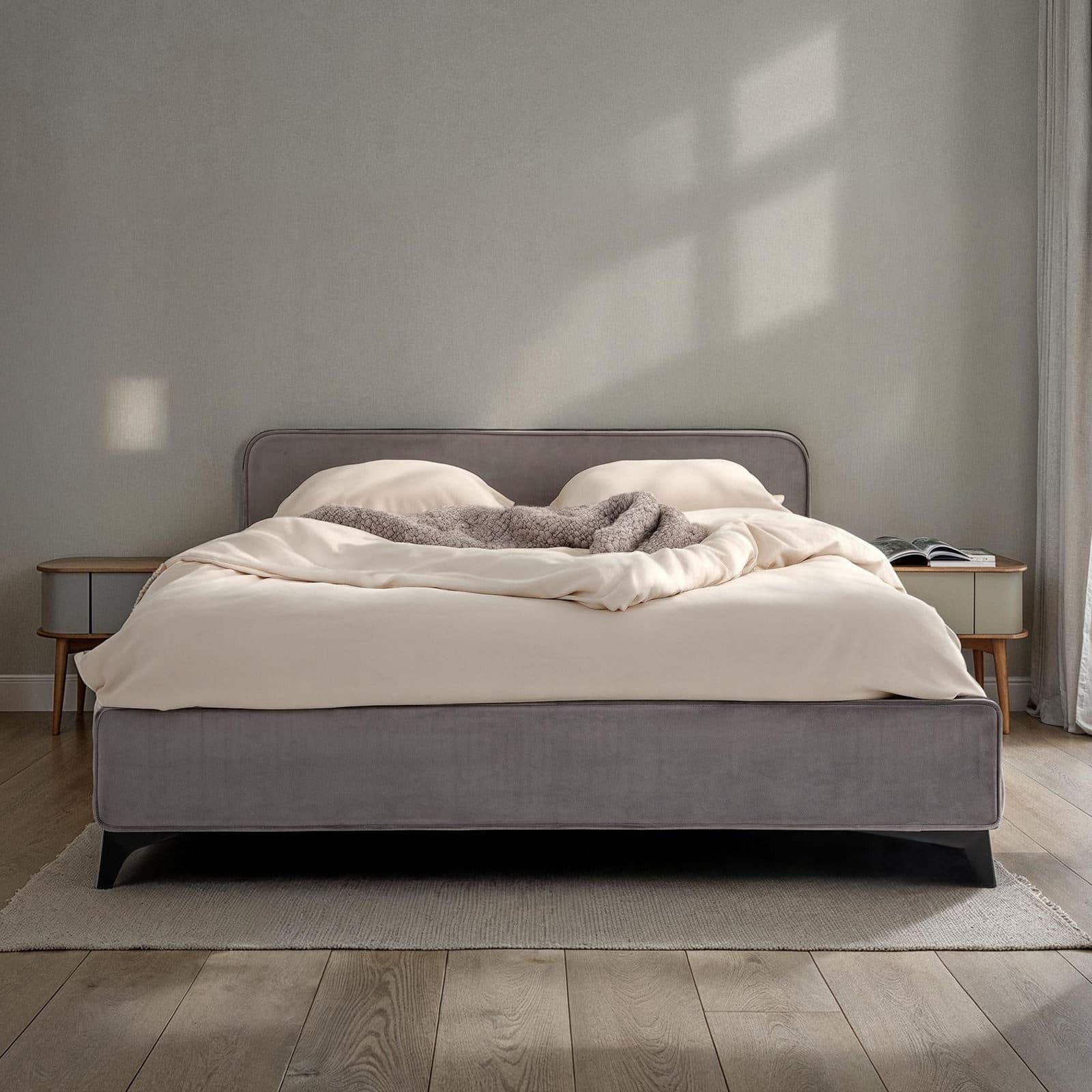 IDIMEX Polsterbett LAVORO Doppelbett 140x200 cm Grau - Bild 2