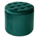 riess-ambiente Hocker MODERN BAROCK Dunkelgrün Samt mit Stauraum Bild 2