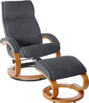 HOME AFFAIRE Relaxsessel Lille mit Hocker Dunkelgrau Microfaser Bild 2