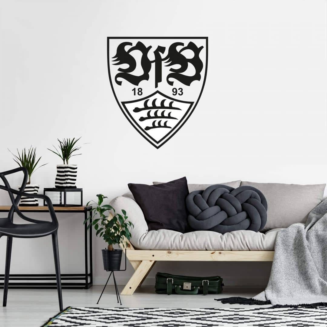 VfB Stuttgart Wandtattoo Schwarz - Offizielles Wappen Logo 1893 - Bild 2