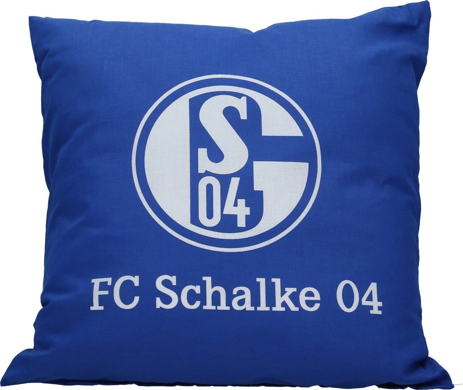 FC Schalke 04 Zierkissen 38x38cm Königsblau mit S04 Emblem