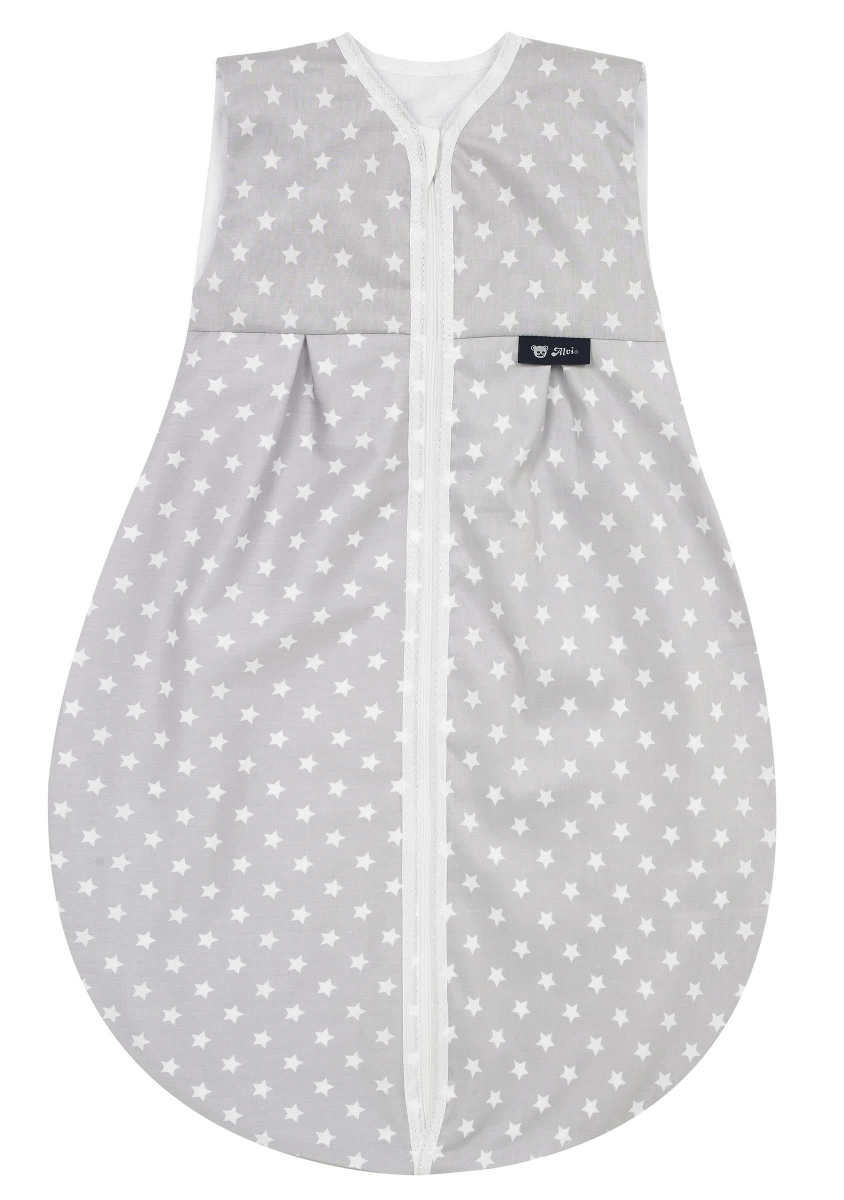 Alvi Baby Kugelschlafsack Molton Stars Silber Sommer - Bild 2