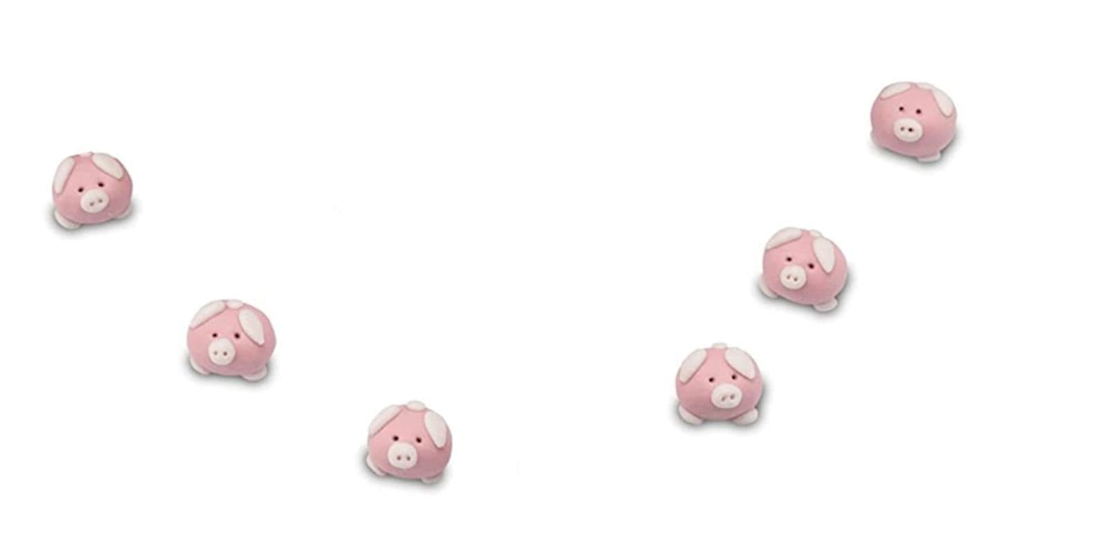 Logoplay Holzspiele Spielesammlung 6 Ersatzschweinchen für Funny Pigz Holzspielzeug
