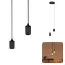SSC-LUXon PARU Pendelleuchte 2-flammig Schwarz Retro Industrial Bild 2