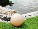 TRANGO LED Gartenkugel IP65 Sandstein-Optik E27 20cm Bild 2