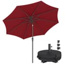 SONGMICS Sonnenschirm Rot mit Kurbel und Neigefunktion Bild 2
