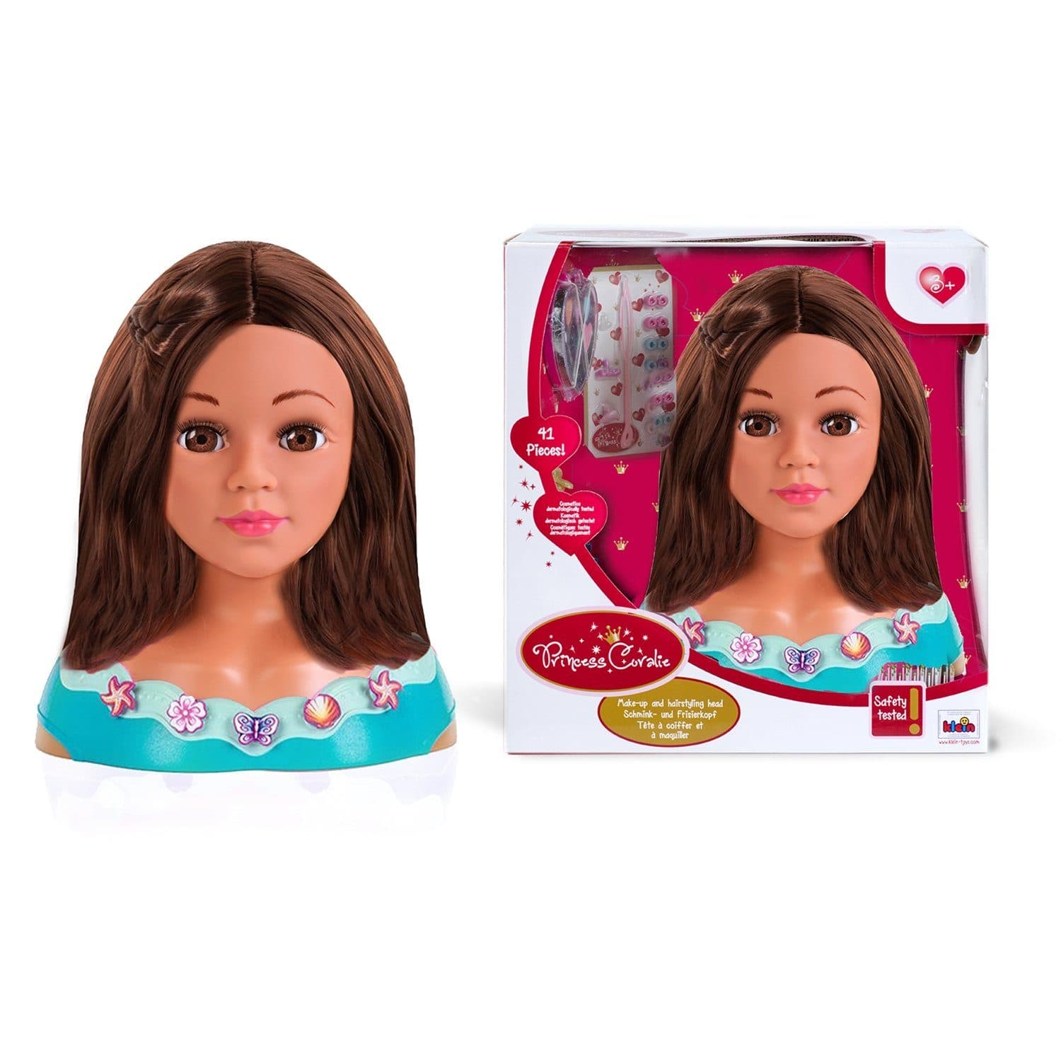 Theo Klein Schminkkopf Mia 5201 Make Up Hairstyling Head Bunt