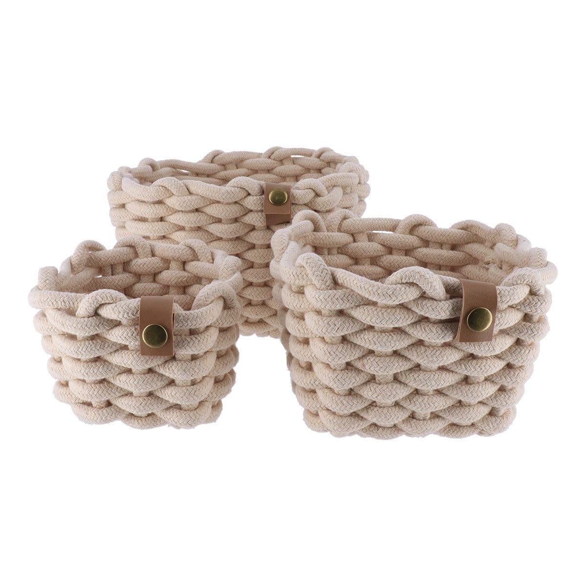 TENDANCE Aufbewahrungskorb Friseurzubehör Badaccessoires Organizer für Schränke Seileffekt