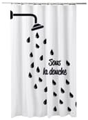 ADOB Duschvorhang Schwarz-Weiß Polyester 180x200cm Bild 2