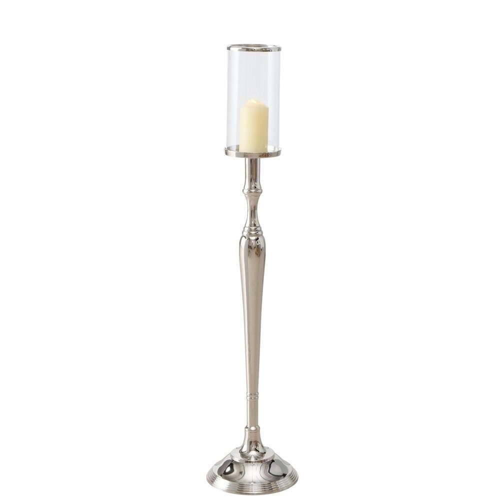 BOLTZE Bodenwindlicht Amara Silber Metall 109 x 24 cm Freistehend