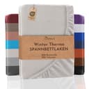 NatureMark Spannbettlaken Winter Thermo Fleece 80% Baumwolle 20% Polyester Gummizug Naturweiß Bild 2
