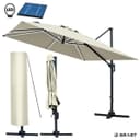 BRAST Ampelschirm Alu Beige 300x300 cm UV-Schutz 50+ wetterfest Bild 2