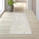 TeppichHome24 Teppich gepunktet Creme Schwarz Modern Hochflor Bild 2