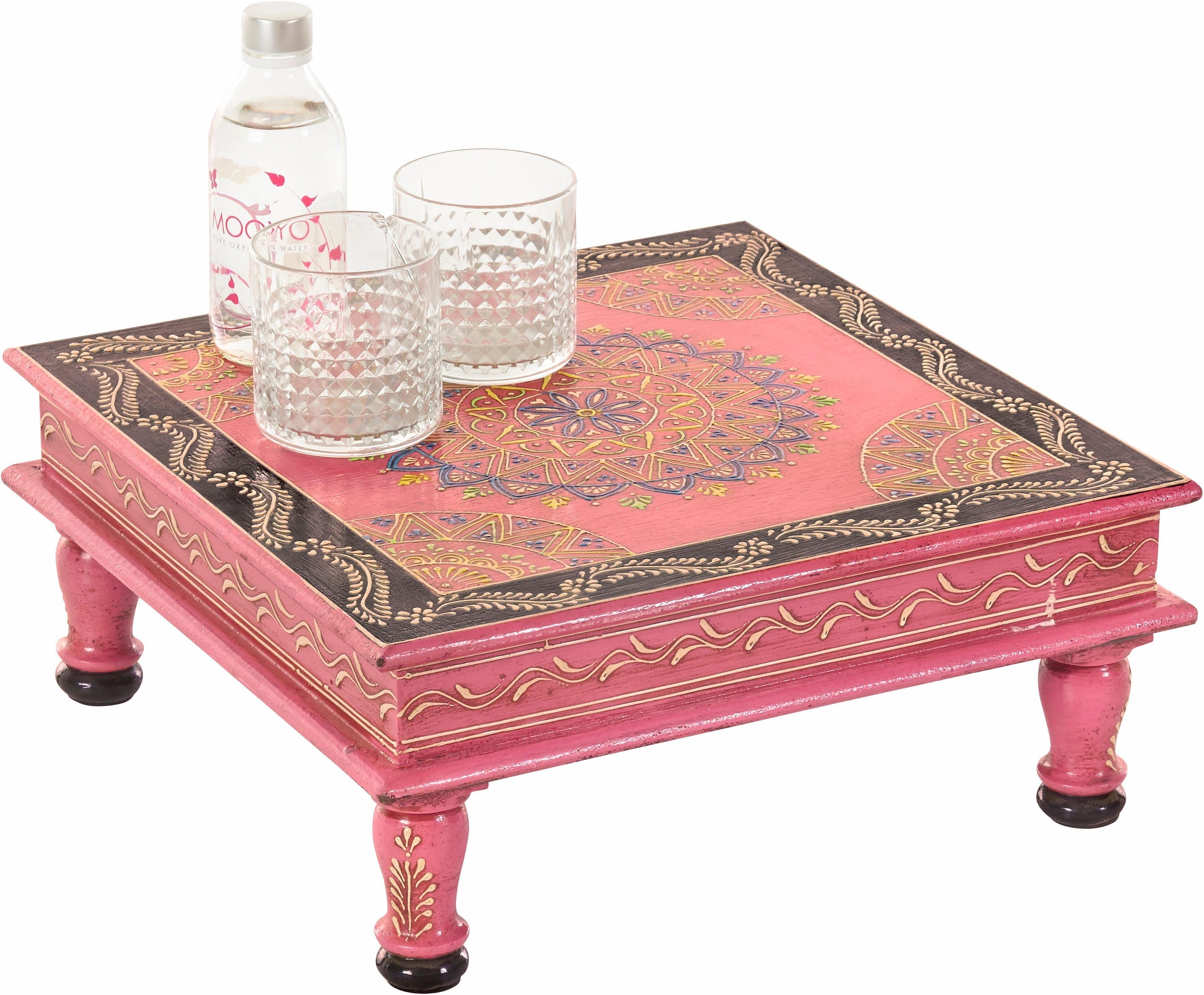 Home Affaire Beistelltisch Bajo Handbemalt Bunt Pink - Bild 2