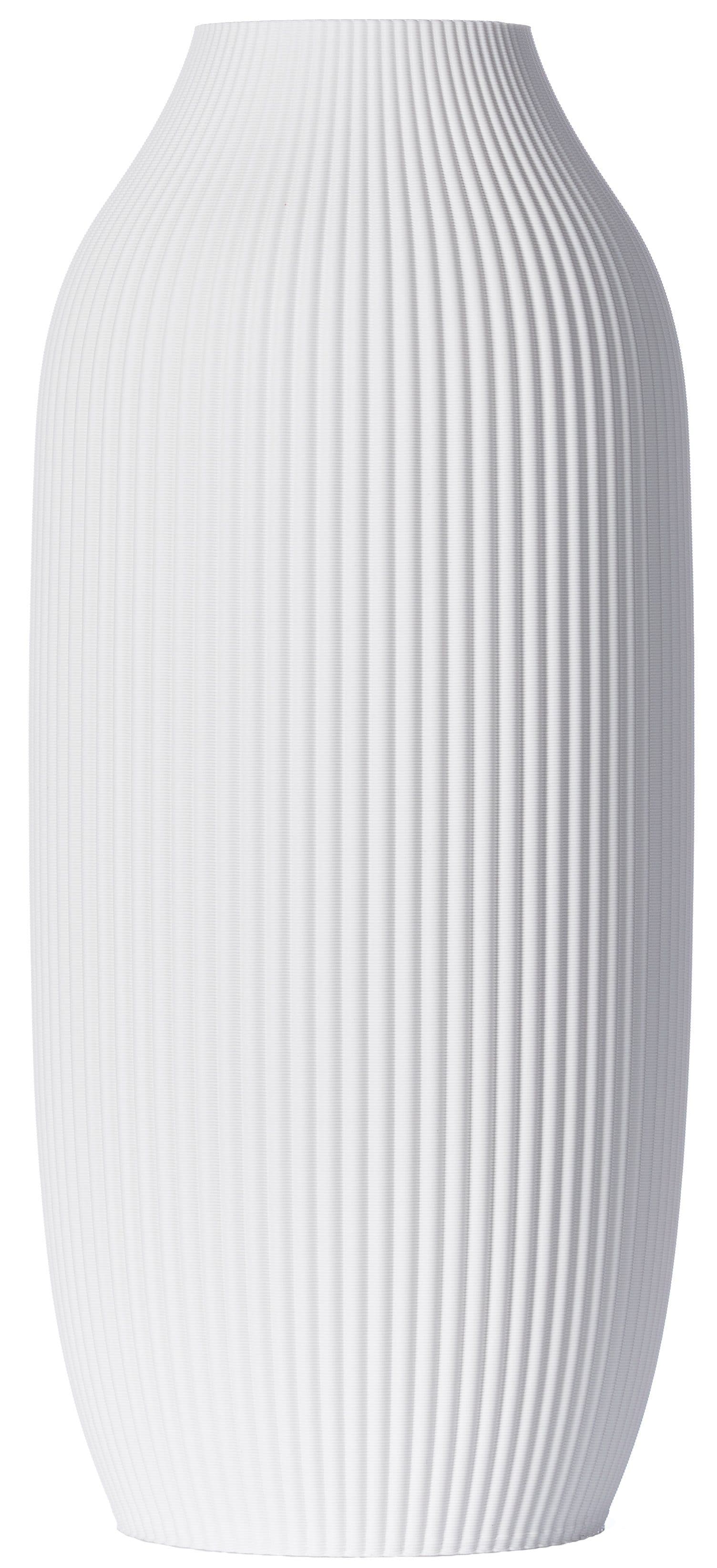 3D Vase Stella L 30cm Nachhaltige Bodenvase Weiß Modern - Bild 2