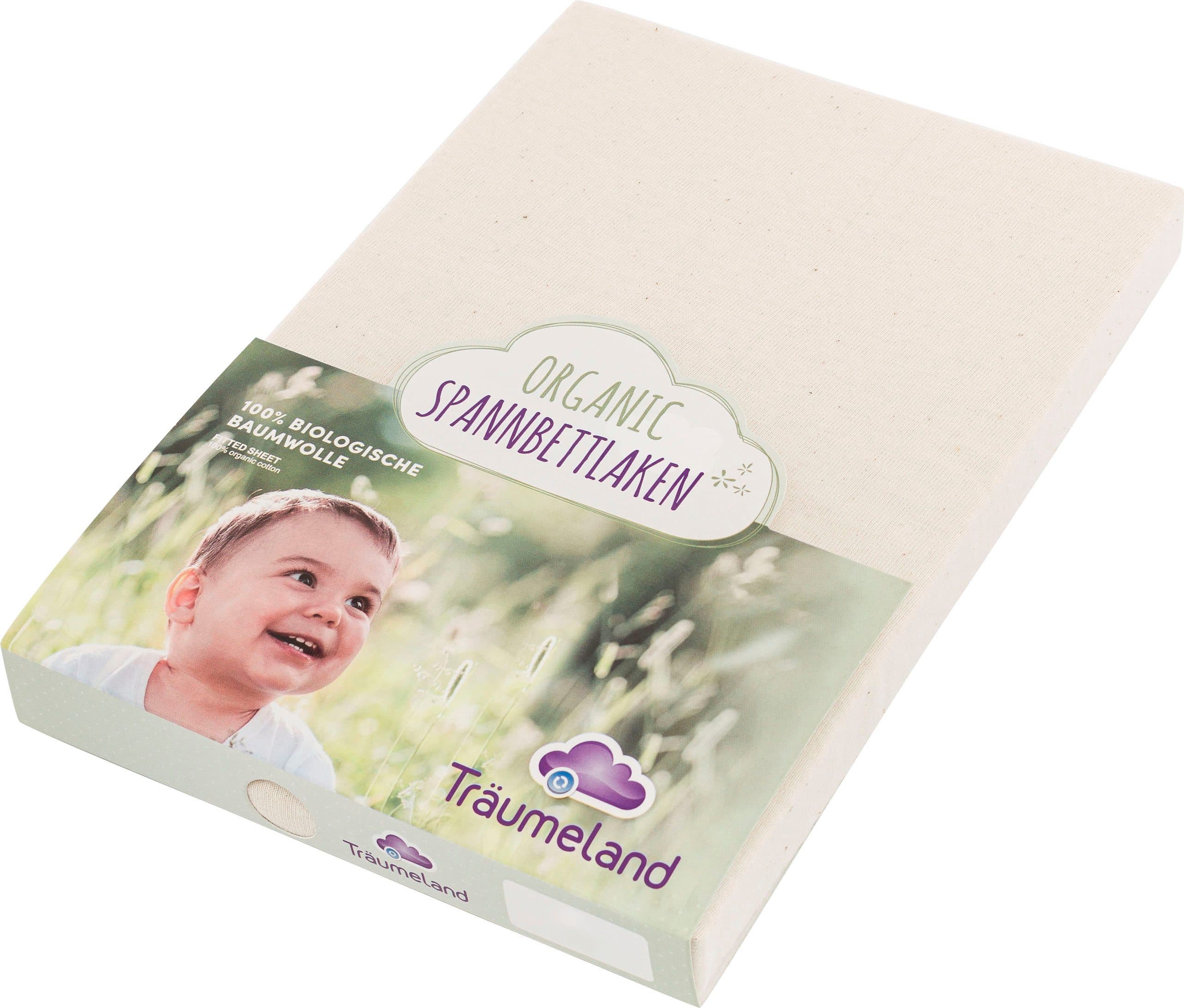 Träumeland Spannbetttuch Organic Jersey Weiß 40x90cm - Bild 2