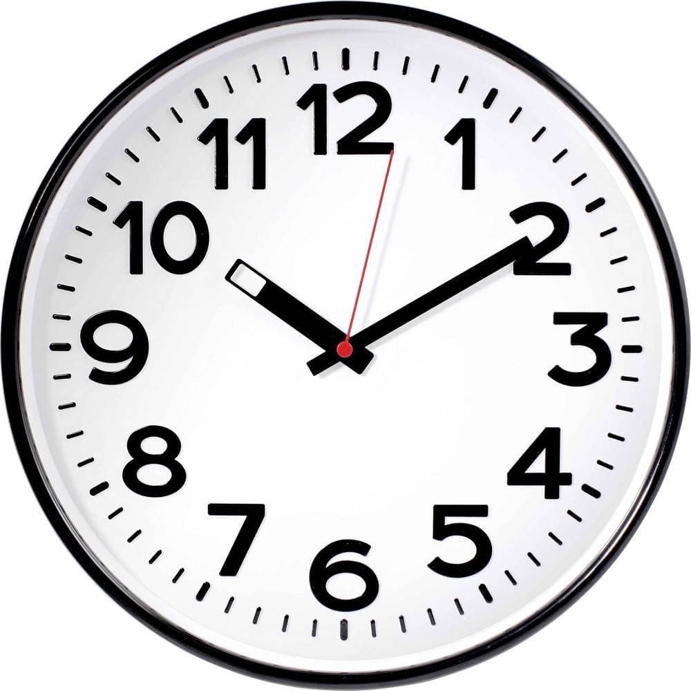 EuroTime 82320 Quarz Wanduhr Schwarz 30 cm