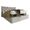 Flieks Polsterbett mit Stauraum und Lattenrost Hellgrau Bild 2
