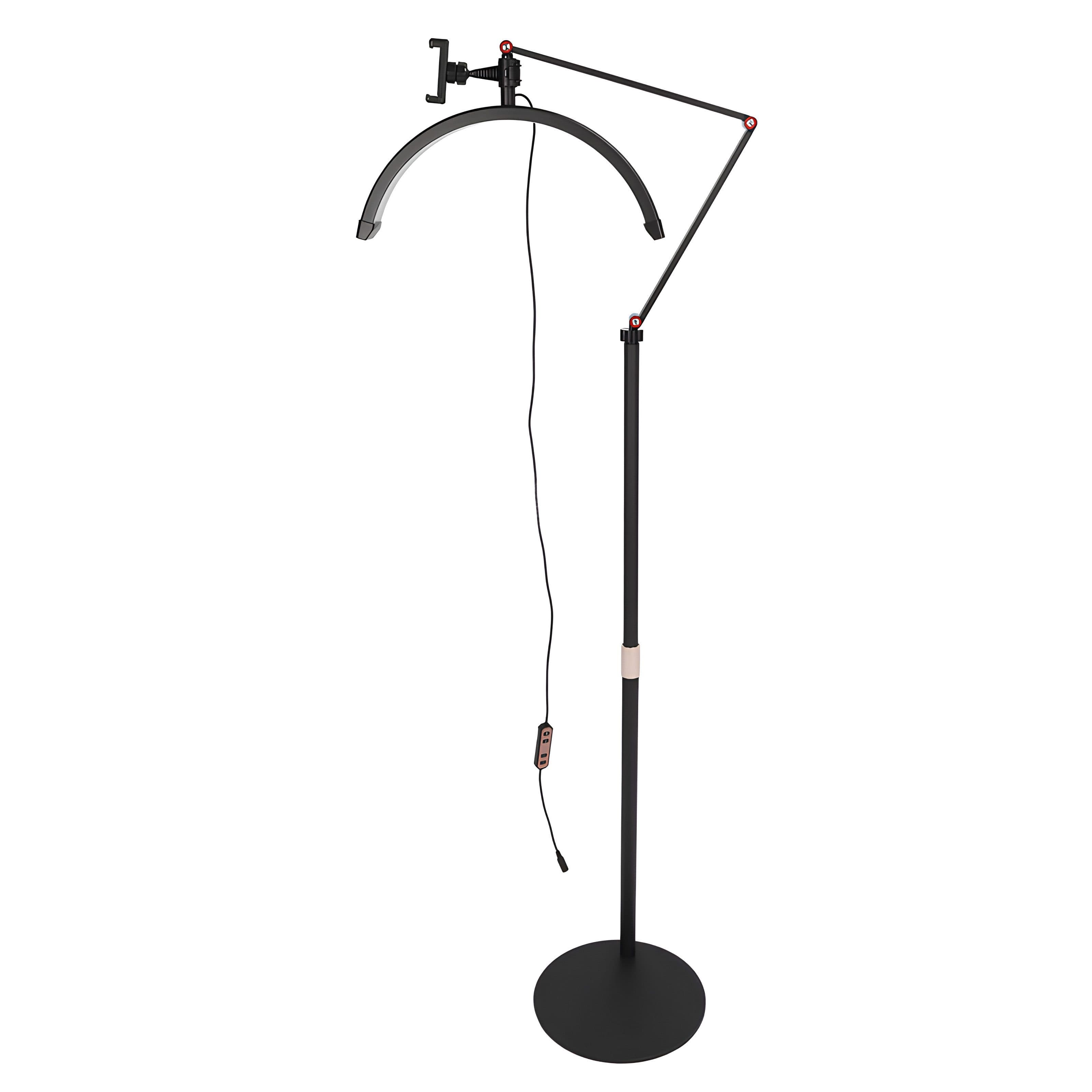 Andoer LED Stehlampe HD-M2X 20W Dimmbar Schwarz Halbmond - Bild 2