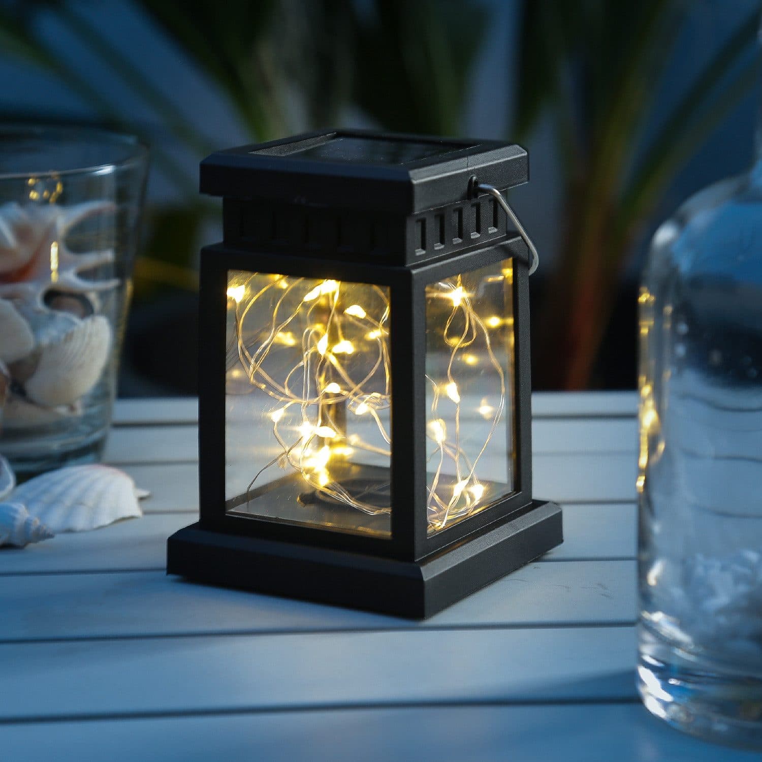MARELIDA LED Solar Mini Laterne Schwarz mit Dämmerungssensor - Bild 2