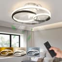 oyajia Deckenventilator mit LED Beleuchtung 55W Timer Bild 2