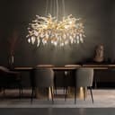 GLOBO LIGHTING Pendelleuchte Gold Glaskristalle 8x G9 Bild 2