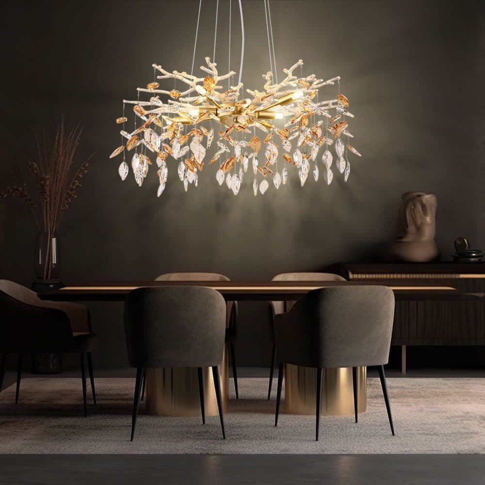 GLOBO LIGHTING Pendelleuchte Gold Glaskristalle 8x G9 - Bild 2