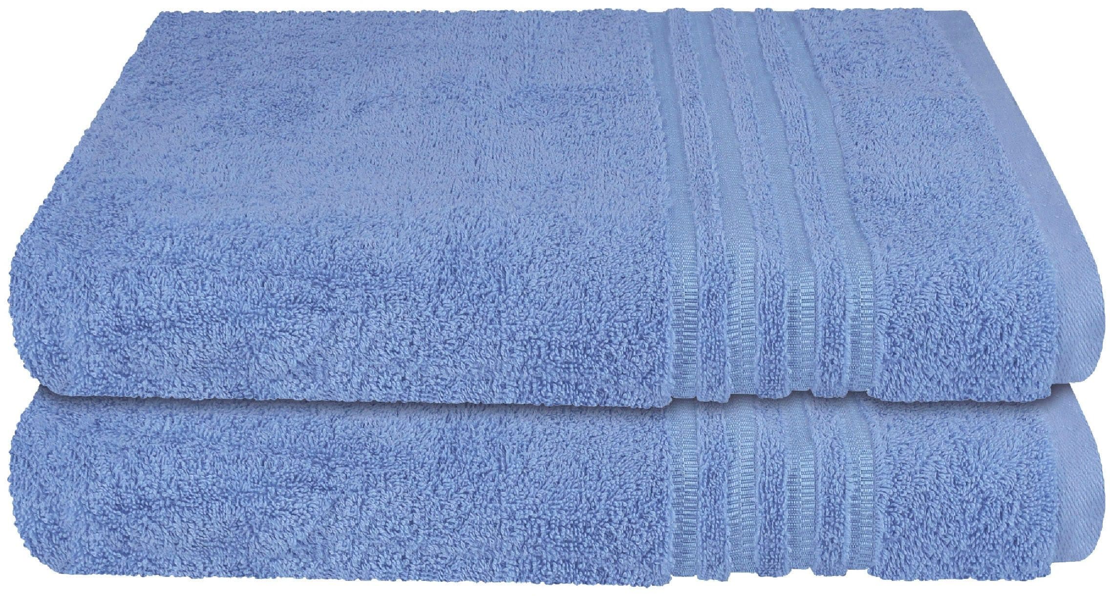 Schiesser Duschtücher Milano 2er Set Hellblau Frottier - Bild 2