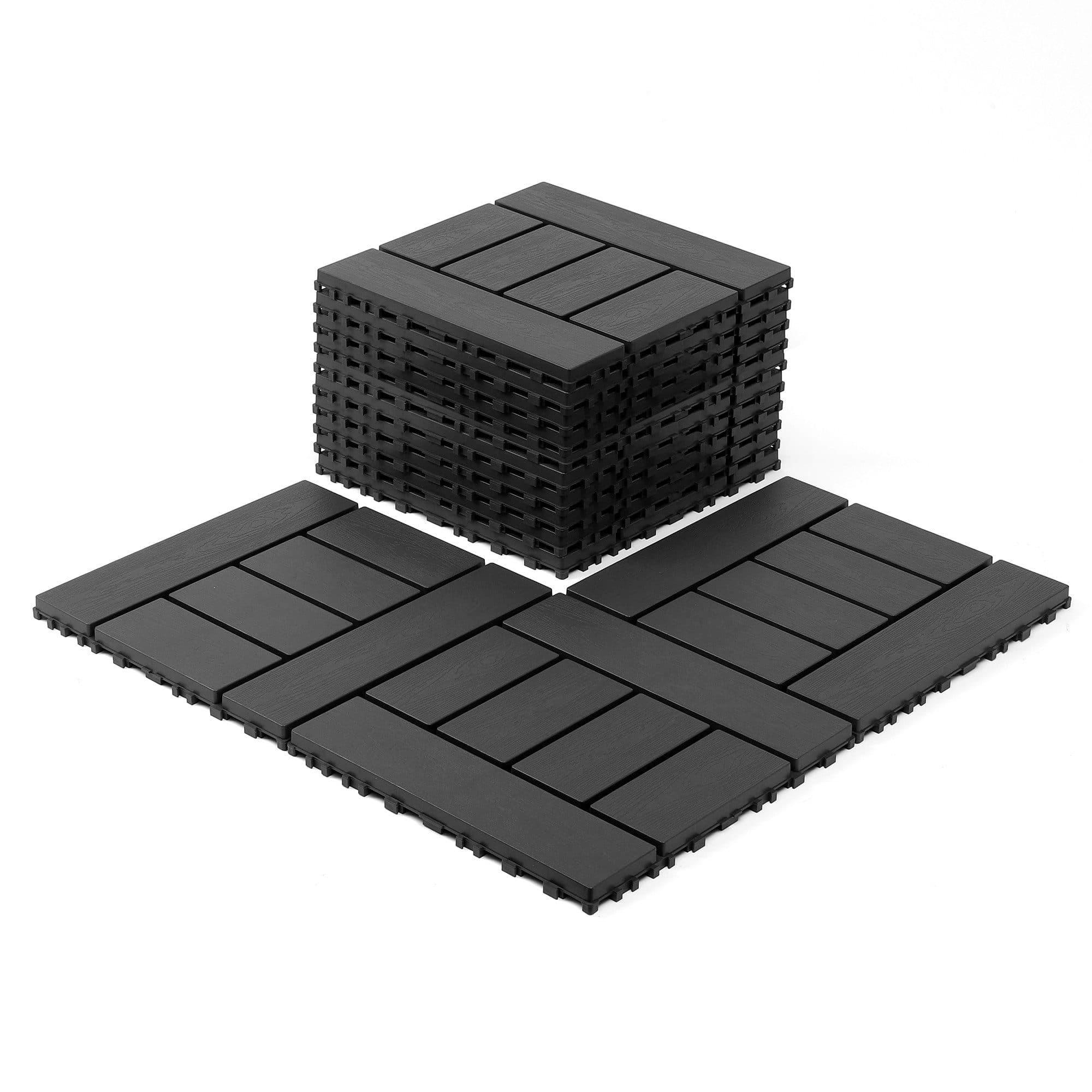 Rolipo Terrassenfliesen Klicksystem Dunkelgrau 30x30cm - Bild 2