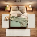 Carpettex Kurzflor-Bettumrandung Skandinavisches Boho Muster Beige Braun Bild 2