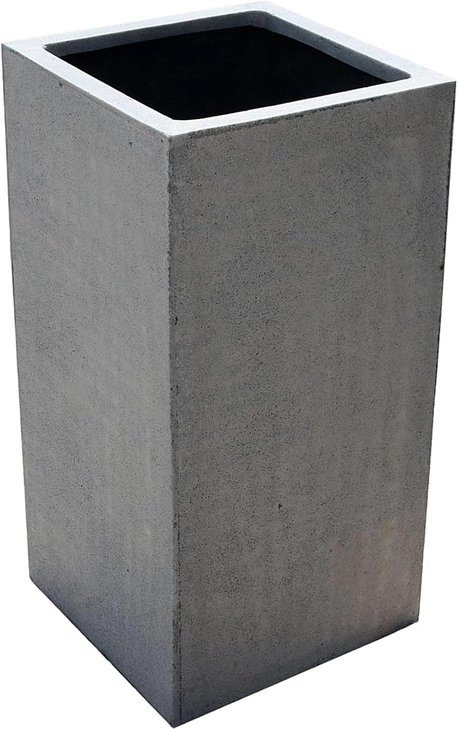 VIVANNO Pflanzkübel Fiberglas BLOCK Säule Betongrau - Bild 2