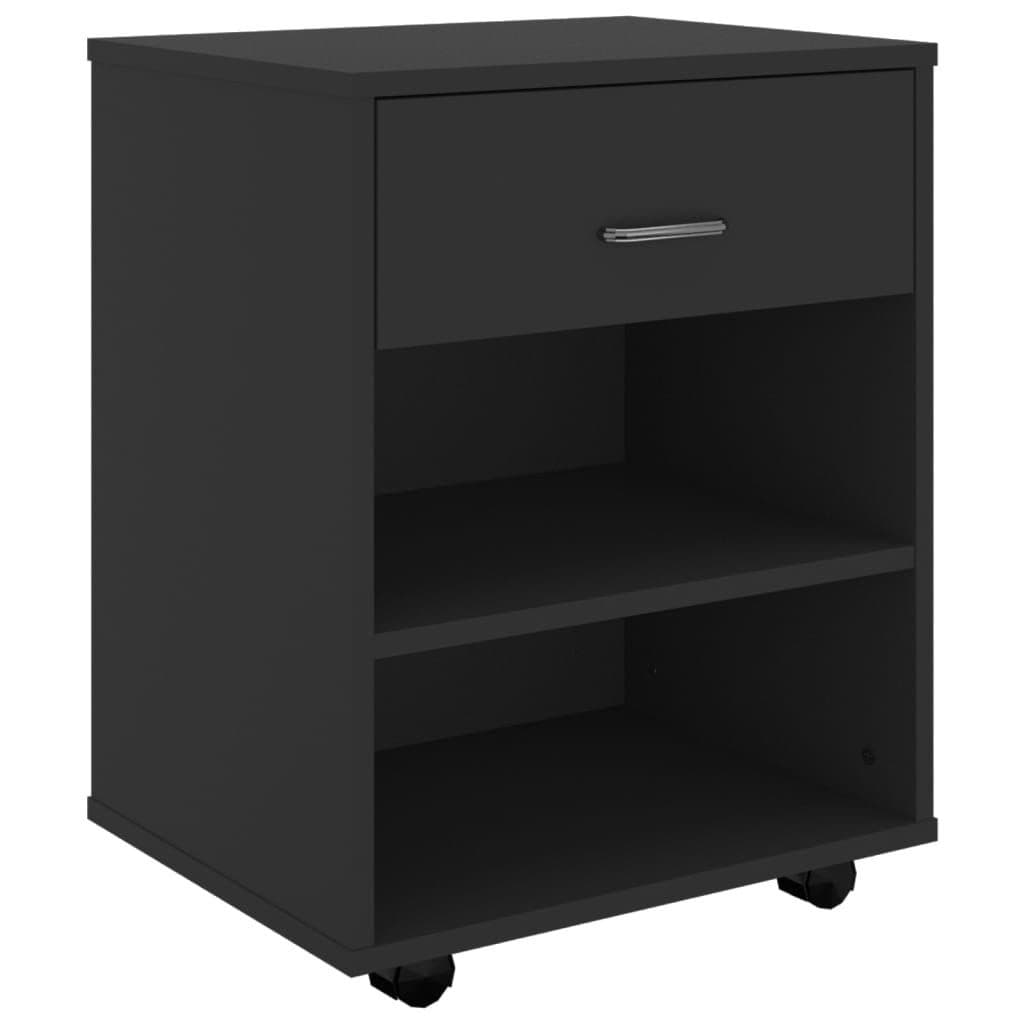 vidaXL Rollcontainer Schwarz Holzwerkstoff - Bild 2