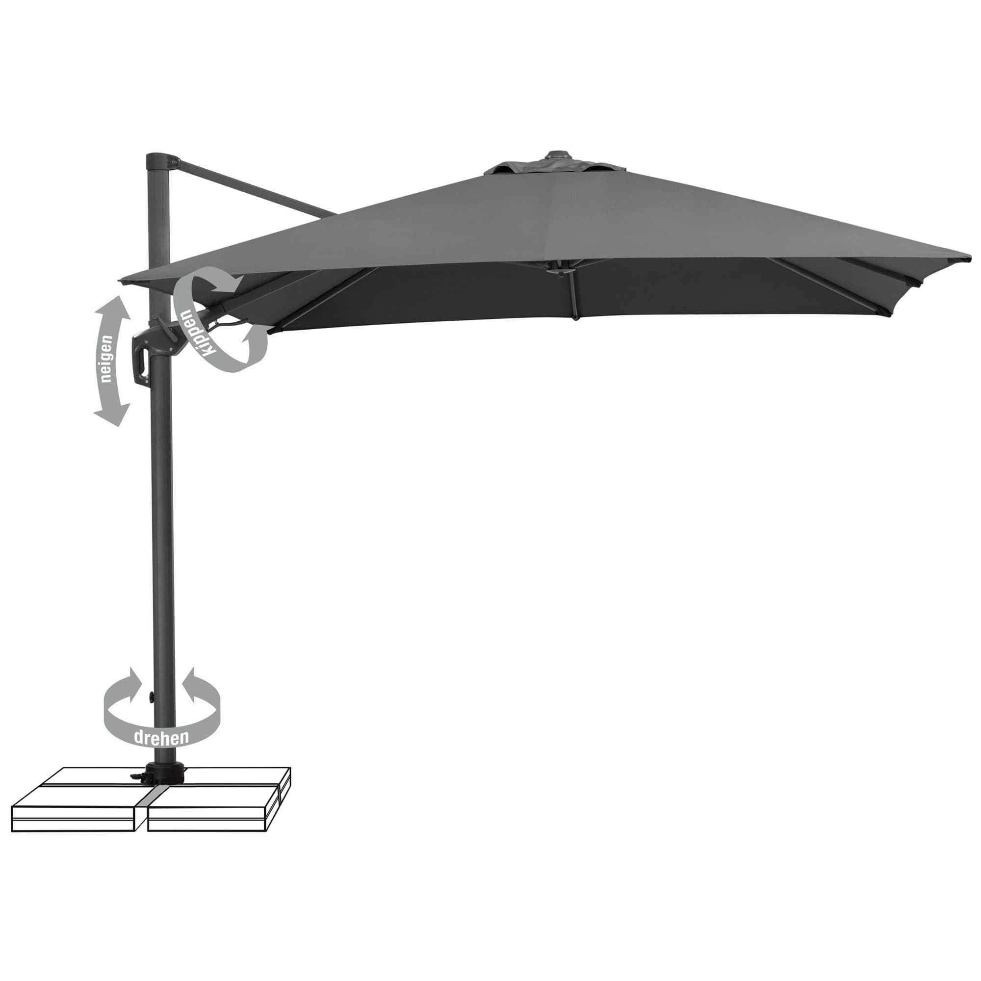Schneider Schirme Rhodos Twist Ampelschirm Anthrazit 300x300 cm - Bild 2