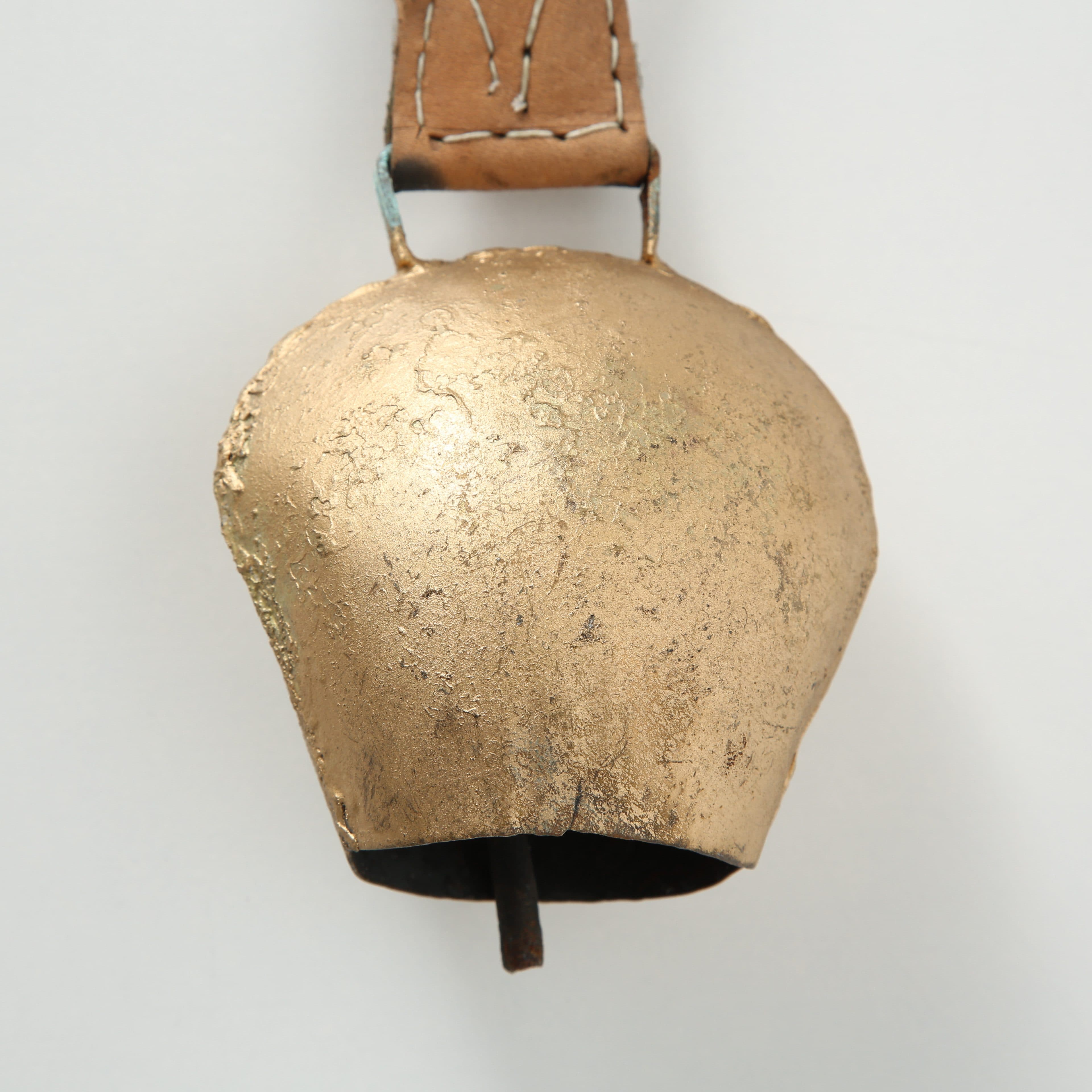 BOLTZE Dekohänger Kuhglocke 25 cm Gold Hängedekoration Antikoptik