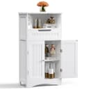 Bealife Badkommode, Kommode fürs Bad Sideboard, mit 2 Schubladen 2 Türen, Weiß Bild 2