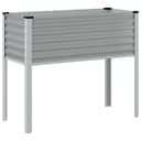 vidaXL Blumentopf Pflanzkübel Grau Stahl Bild 2