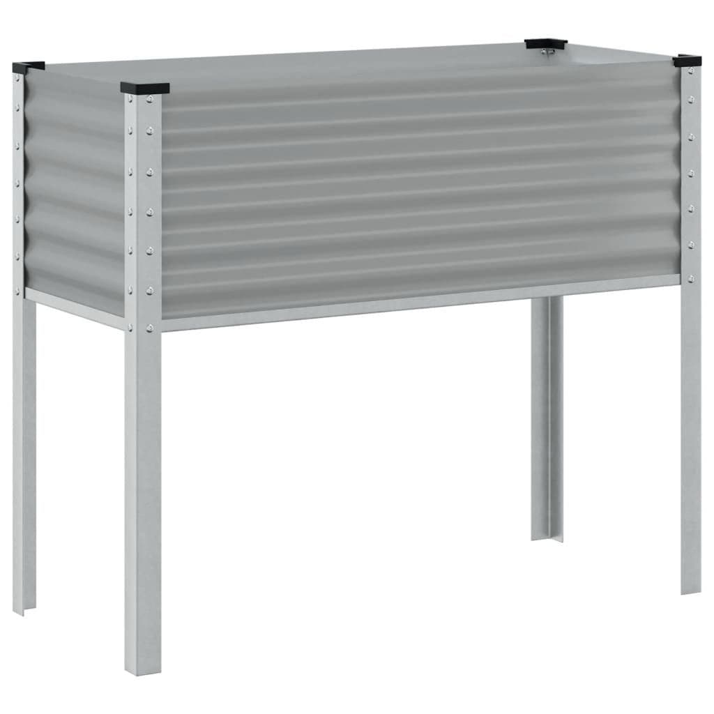 vidaXL Blumentopf Pflanzkübel Grau Stahl - Bild 2
