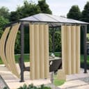 BTTO V&G Outdoorvorhang Wasserdicht & Winddicht Beige Bild 2