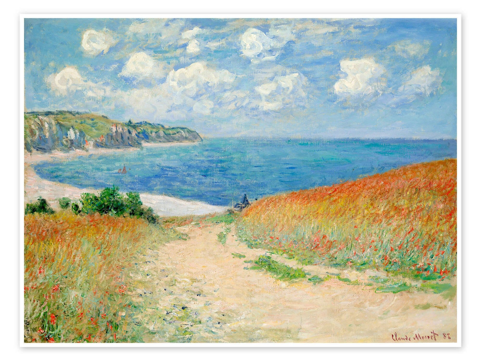 Posterlounge Wandbild Strandweg durch den Weizen bei Pourville Claude Monet - Bild 2