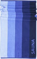 Lashuma Saunatuch Helsinki XXL Blau-Schwarz Frottee Bild 2