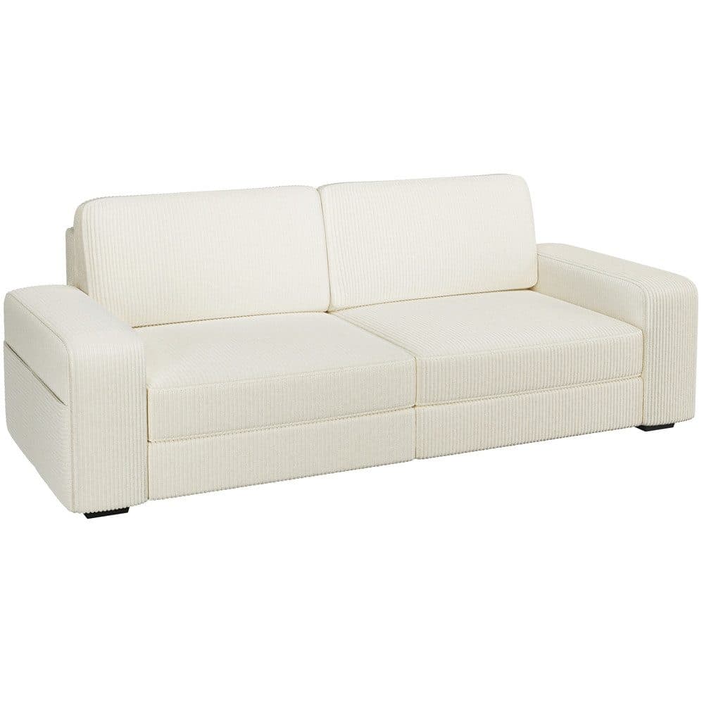 Yaheetech Schlafsofa Zweisitzer-Sofa Polstersofa Cordstoff - Bild 2
