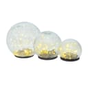 Intirilife LED Dekolicht 3er Set Glaskugel warmweiß Bild 2