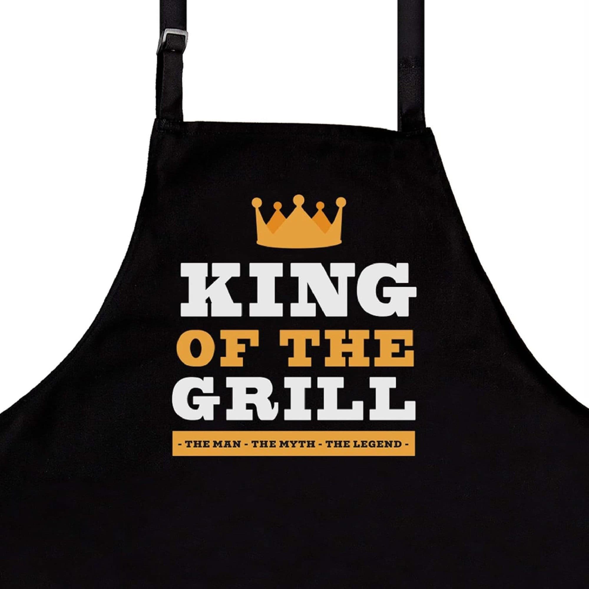 nomsum Kochschürze für Männer "King of the Grill" Schwarz - Bild 2