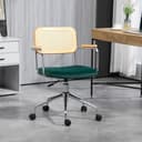 HOMCOM Bürostuhl Grün Höhenverstellbar mit Samtoptik Bild 2