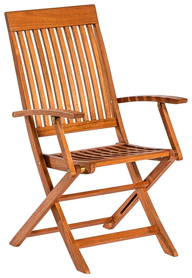 MERXX Gartensessel Comodoro 2er Set Braun Eukalyptus Klappbar